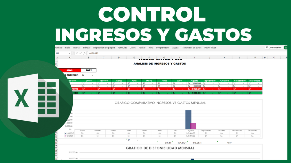 Control De Ingresos Y Gastos Plantilla En Excel