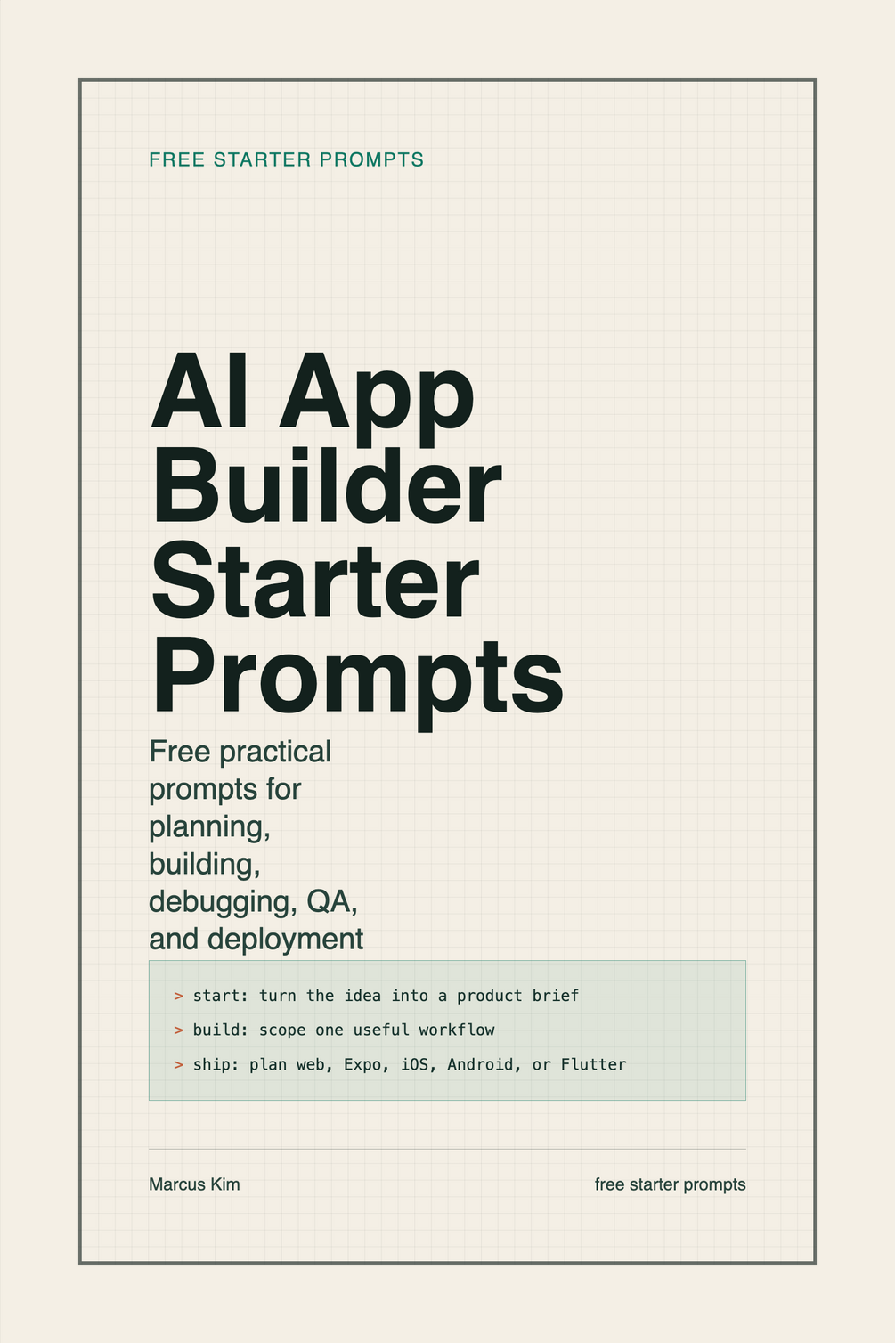 AI App Builder Starter Prompts cover