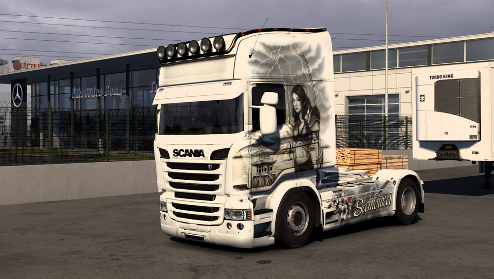 ( ETS2 ) Skin Scania RJL T2L '' Le Samurai I " by Delak Garage 🧰⚒️🇫🇷