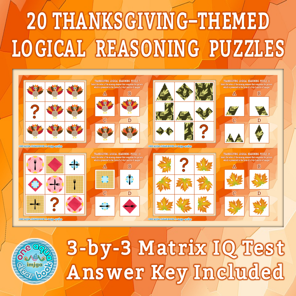 Thanksgiving logical reasoning puzzles
