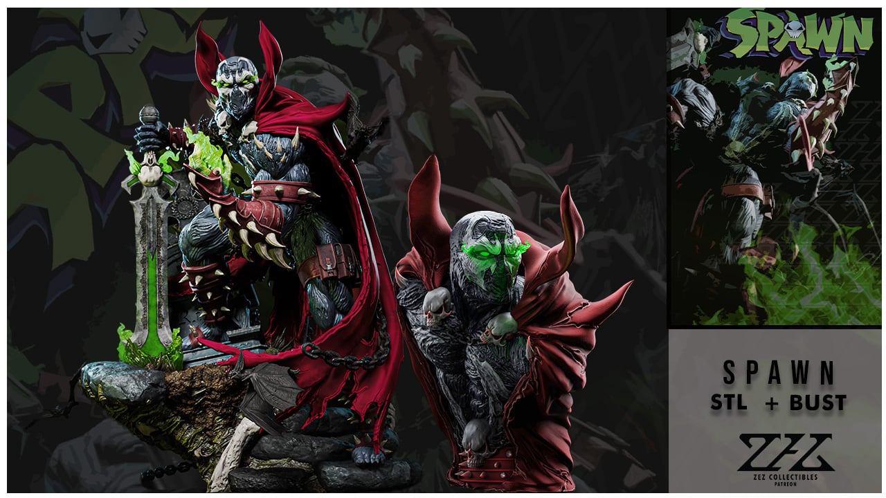 SPAWN BUST 映画 スタチュー SPAWN 3D Print + BUST