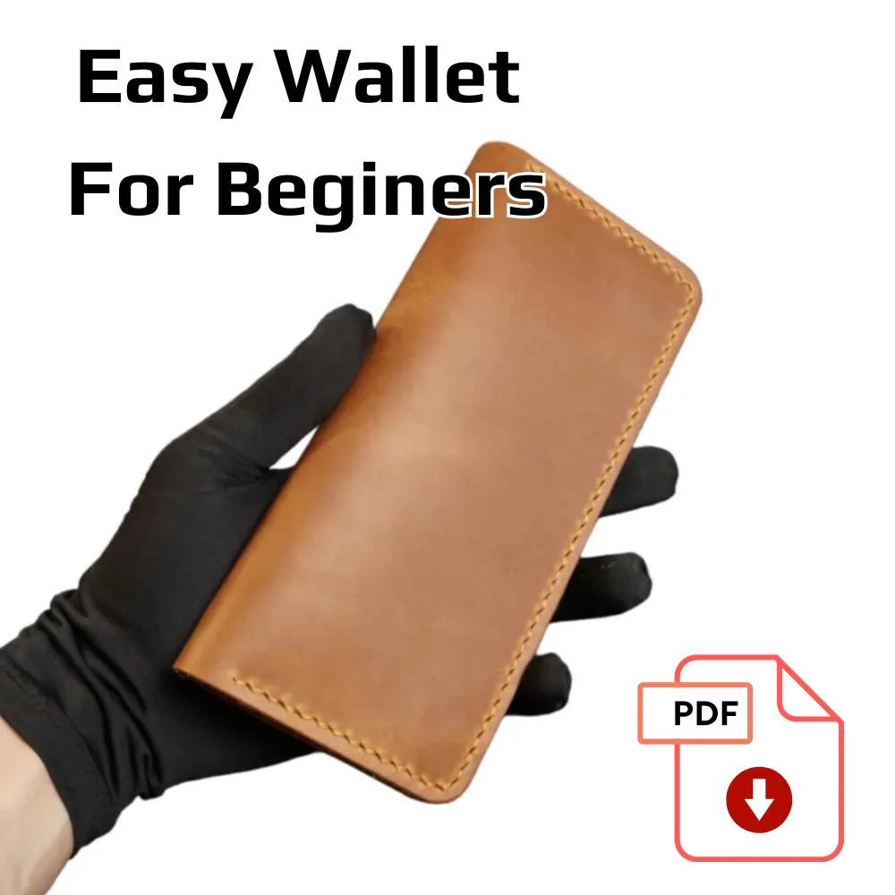 Long Leather Wallet - EASY for beginers | PDF pattern video tutorial ...