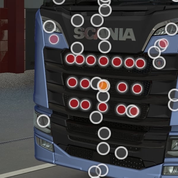 [front grille tuning part] Scania NG black (semi glossy painted) grill slots by WC007 D3SIGN