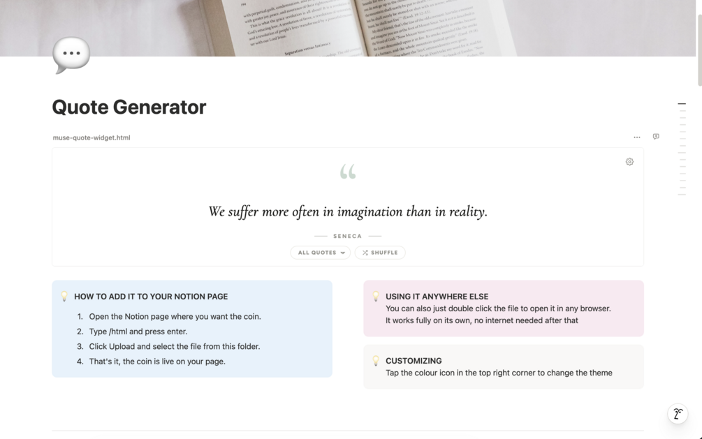 Quote Generator preview