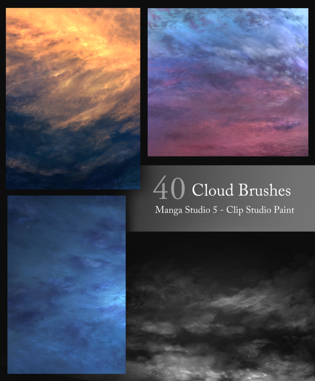 Cloud Brushes Manga Studio 5 / Clip Studio Paint