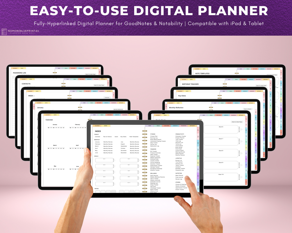 Explore the Undated Digital Planner for GoodNotes and Notability ...