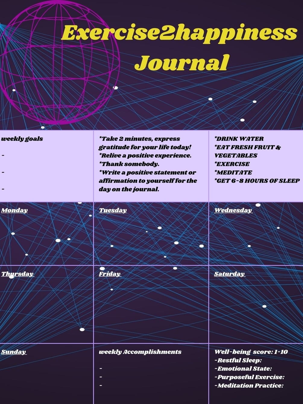 Exercise2happiness "health journal"