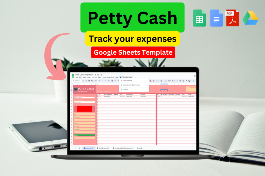 Petty Cash Spreadsheet for Small Business | Easy Expense Tracking ...