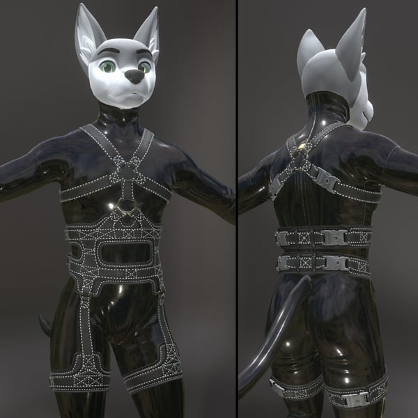 Winterpaw's VRChat Canine Leather Harness