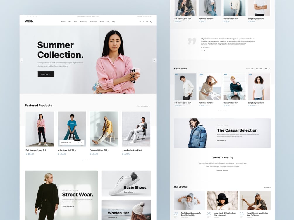 Fashion & Clothing Website Templates, eCommerce