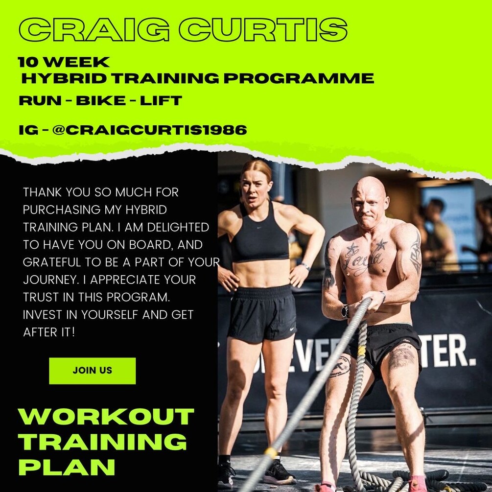 10 week hybrid training programme RUN - BIKE - LIFT
