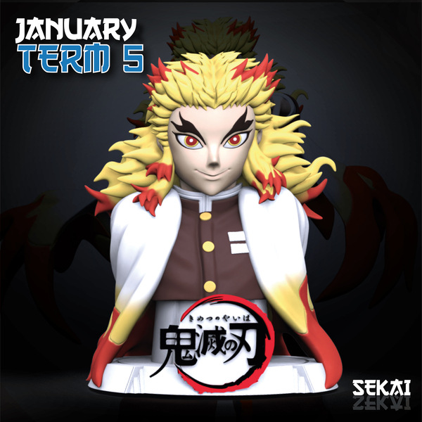 Rengoku Bust - Sekai 3D Models - Tested and Ready for 3D printing