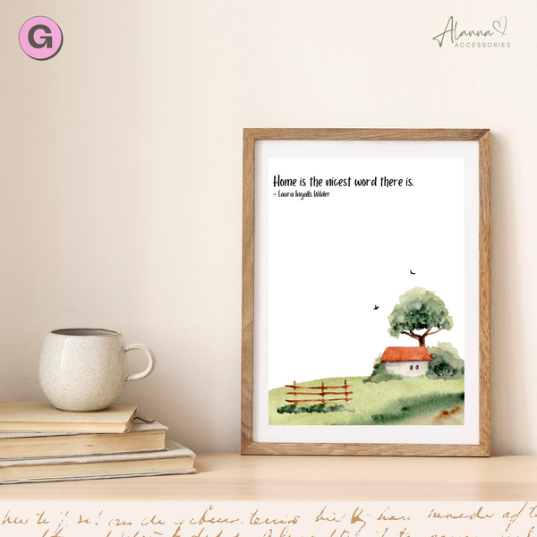 Digital Print - Little House - Home is the nicest word there is