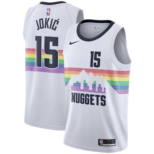 Denver Nuggets Nikola Jokic chibi Denver city skyline shirt