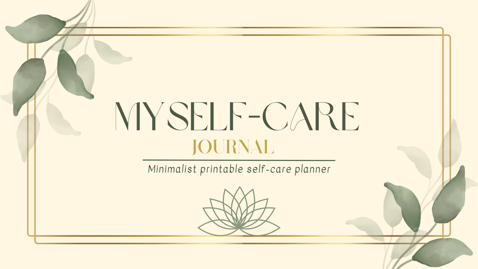 Myself Care Journal Minimalist Pdf 