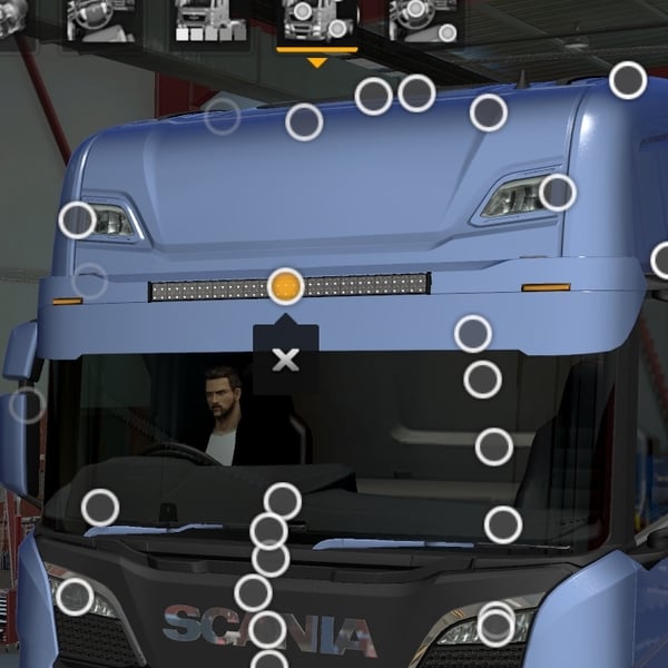 [sun visor tuning part] Scania NG sunshield with led bar by WC007 D3SIGN