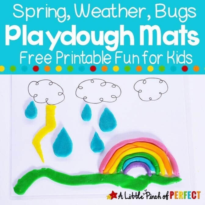 Printable Weather Playdough Mats, Learning Printables - My Party Design