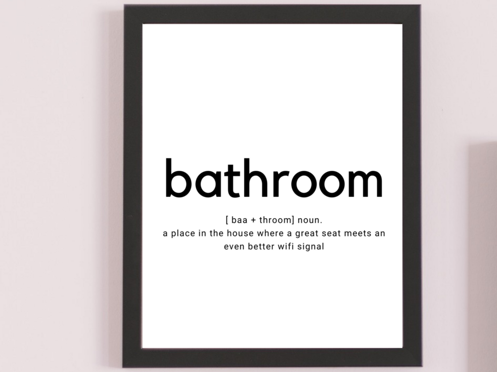 Bathroom Wall Sign