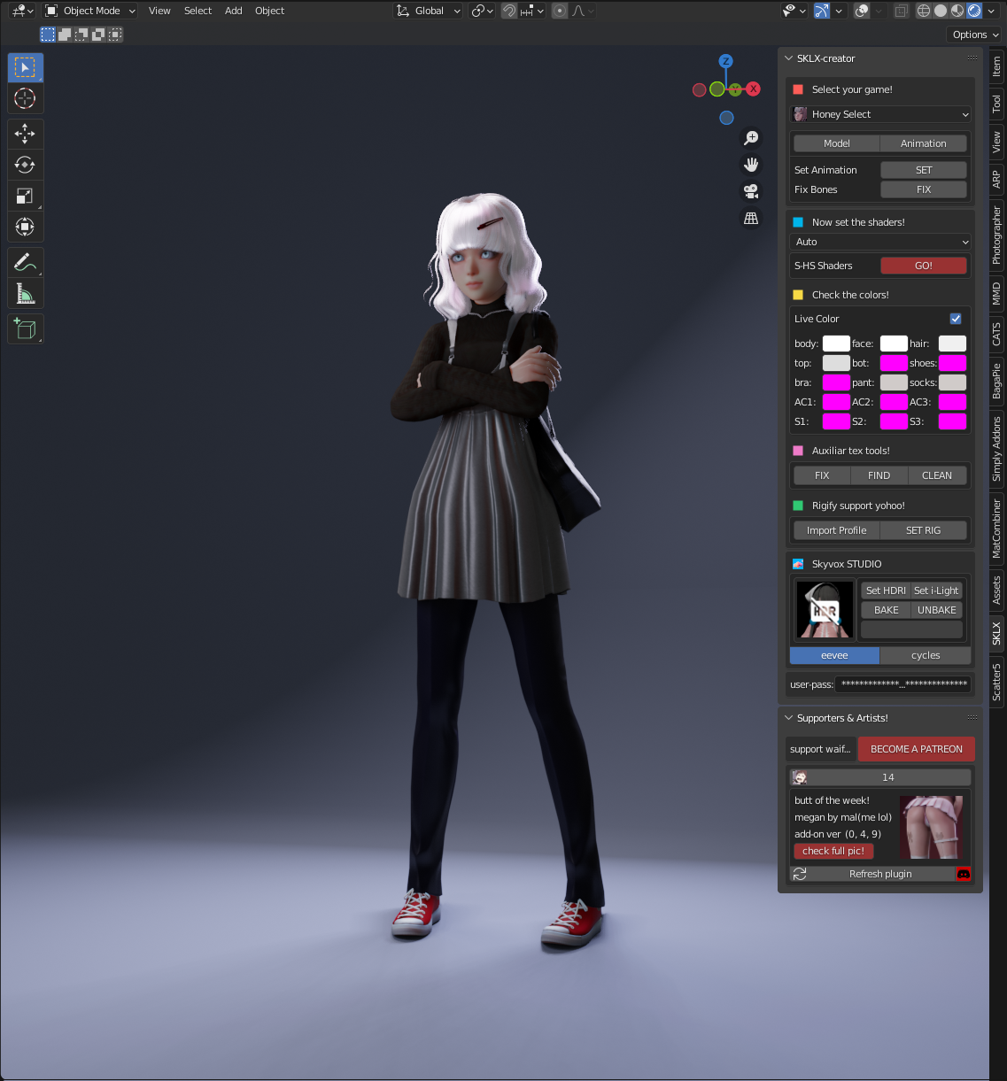 SKLX-creator for ILLUSION Games(Blender)