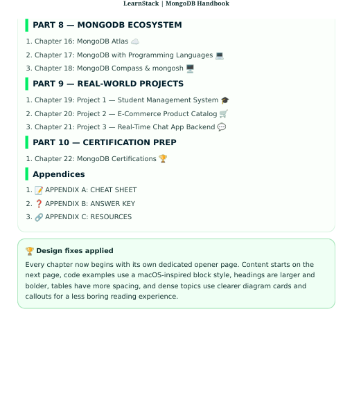 MongoDB Handbook — From Zero to Expert Complete NoSQL Database Guide preview image 7