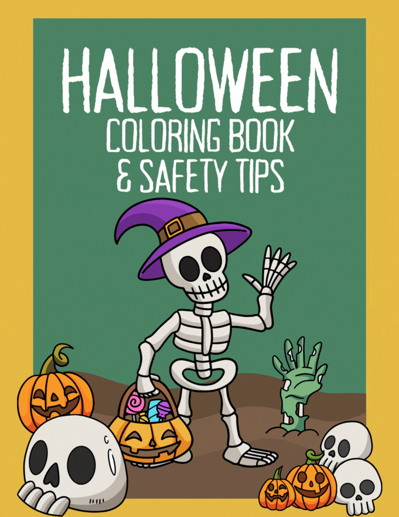 Halloween coloring book safety tips