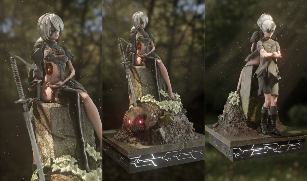 2b - Nier Automata 3D model 3D printable