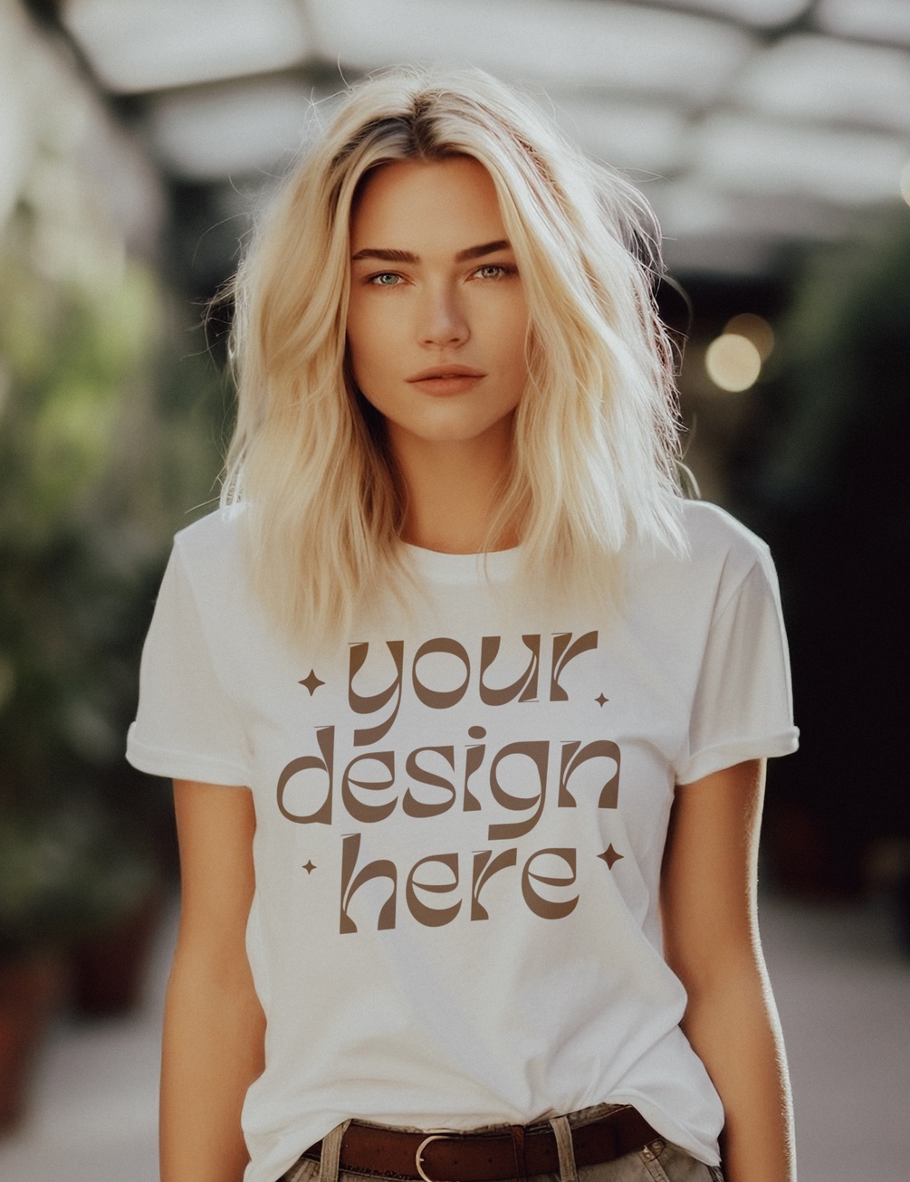 3001 bella canvas mockup bella canvas white shirt outdoor background