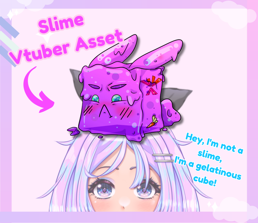 Gelatinous Cube Bunny VtubeStudio Slime Friend Vtuber Animal Pet