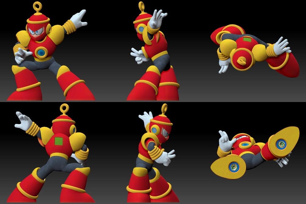 Mega Man 4: Ring Man Maya Rig & 3D Print Kit