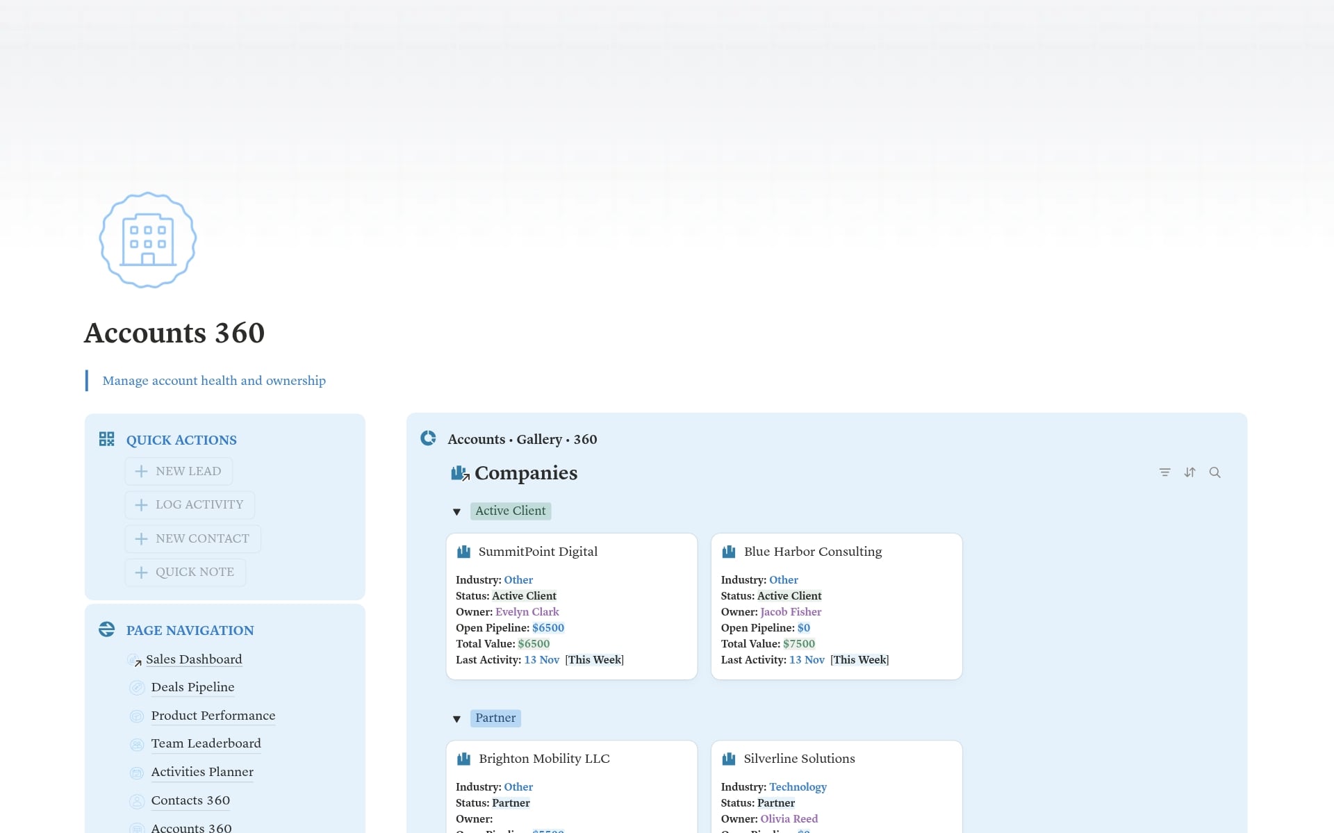 Sales OS - Pipeline, Forecast & Proposal Library - view 1