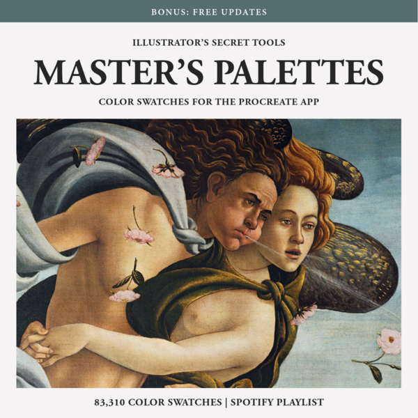 Master's Palettes | Color Swatches for the Procreate App