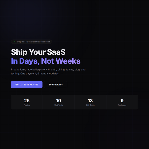 Izri SaaS Kit