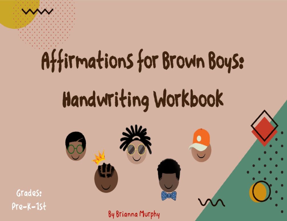 Affirmations for Brown Boys Handwriting Workbook