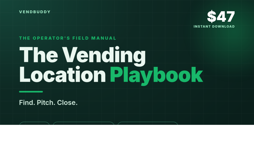 The Vending Location Playbook cover