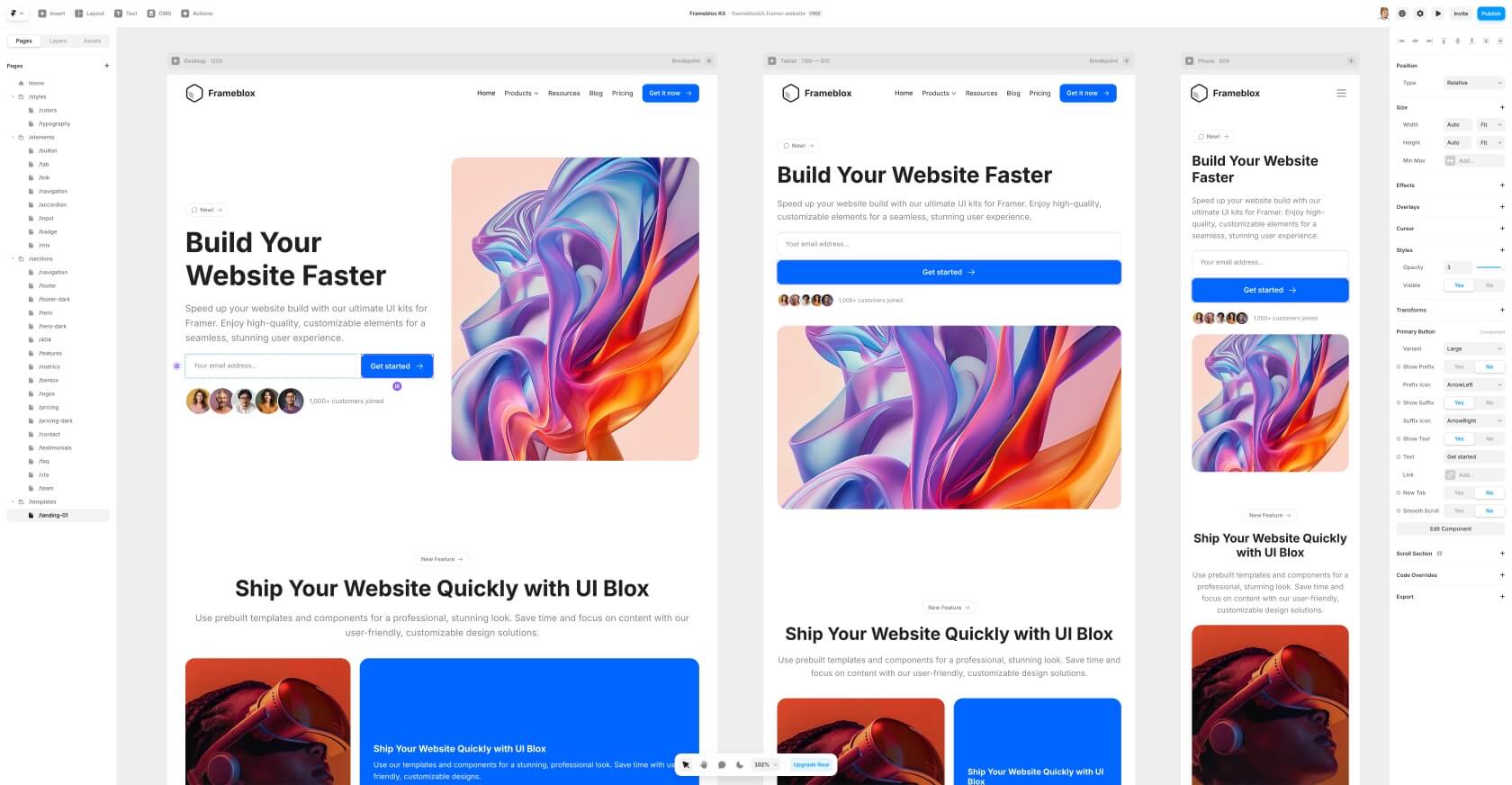Website Templates, UI Kit and Design system for Framer - Solt Wagner