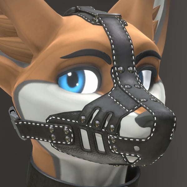 Odo's Foxxo Leather Muzzle & Blindfold
