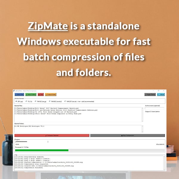 ZipMate Batch File Compressor