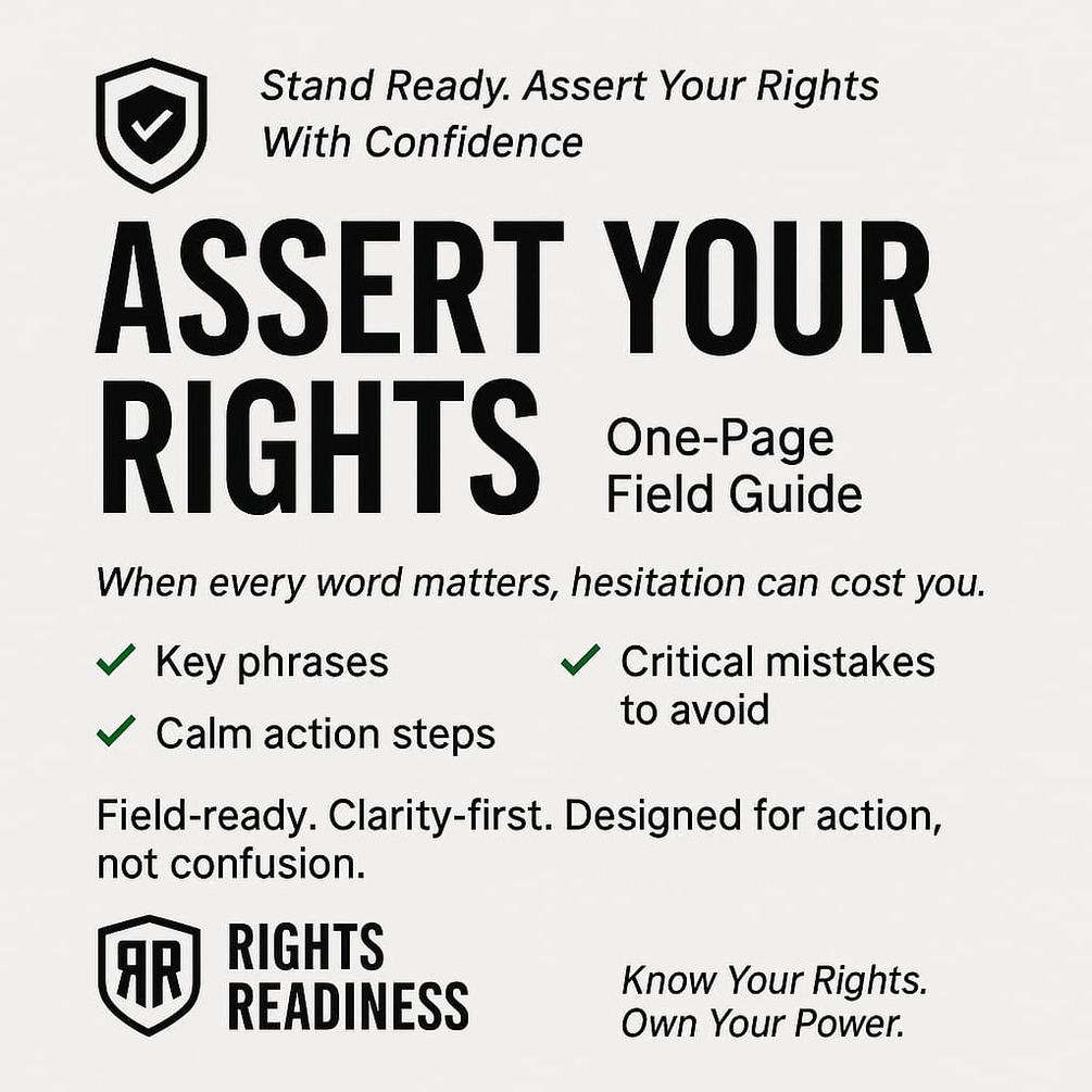 ASSERTING YOUR RIGHTS – One-Page Guide