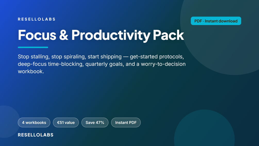 Look inside Focus & Productivity Pack — real pages