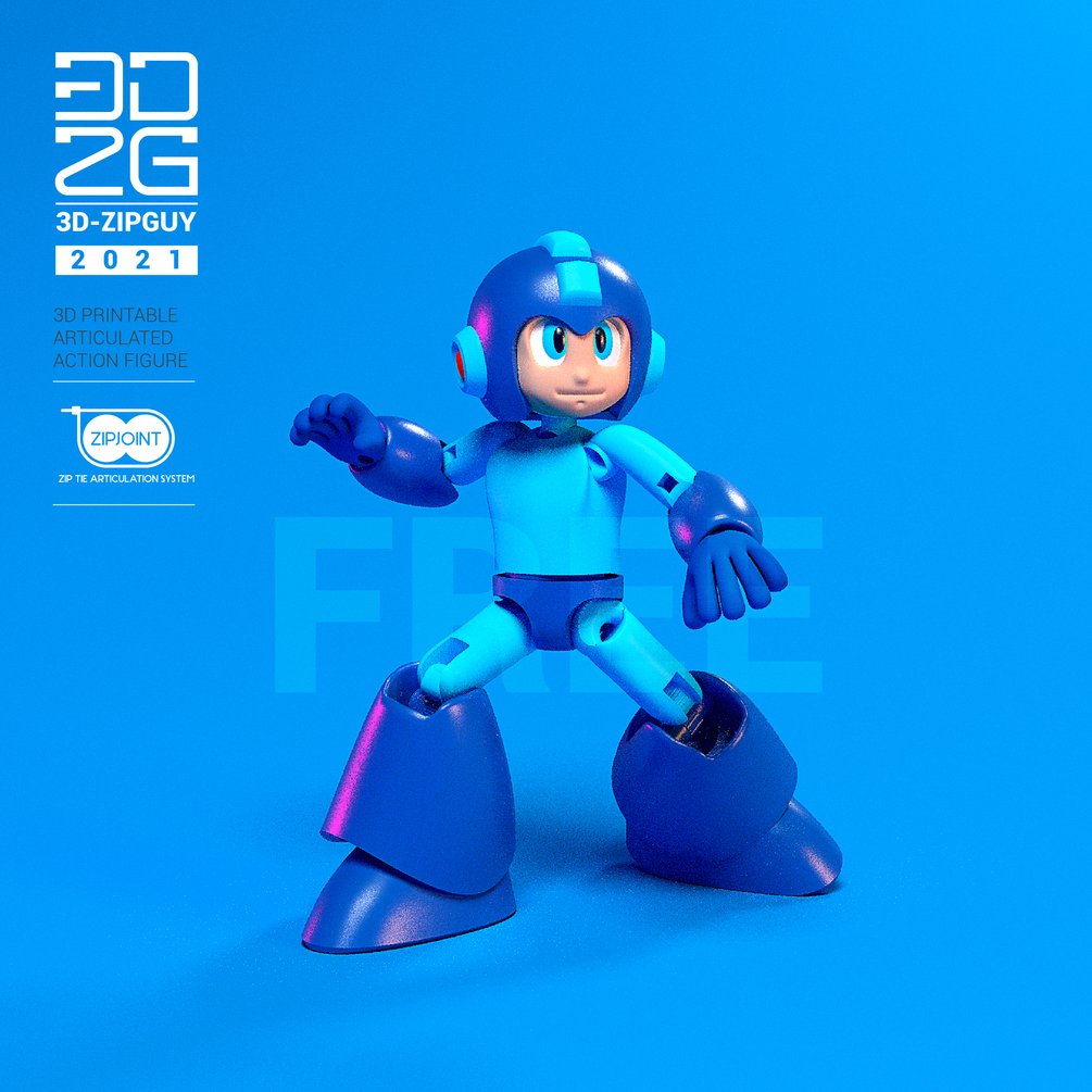 3D PRINTABLE ACTION FIGURE STL MECHA GUY FREE version