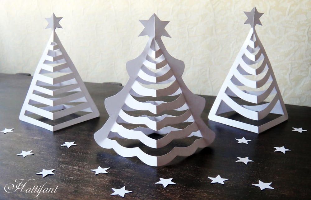 3d christmas tree template printable