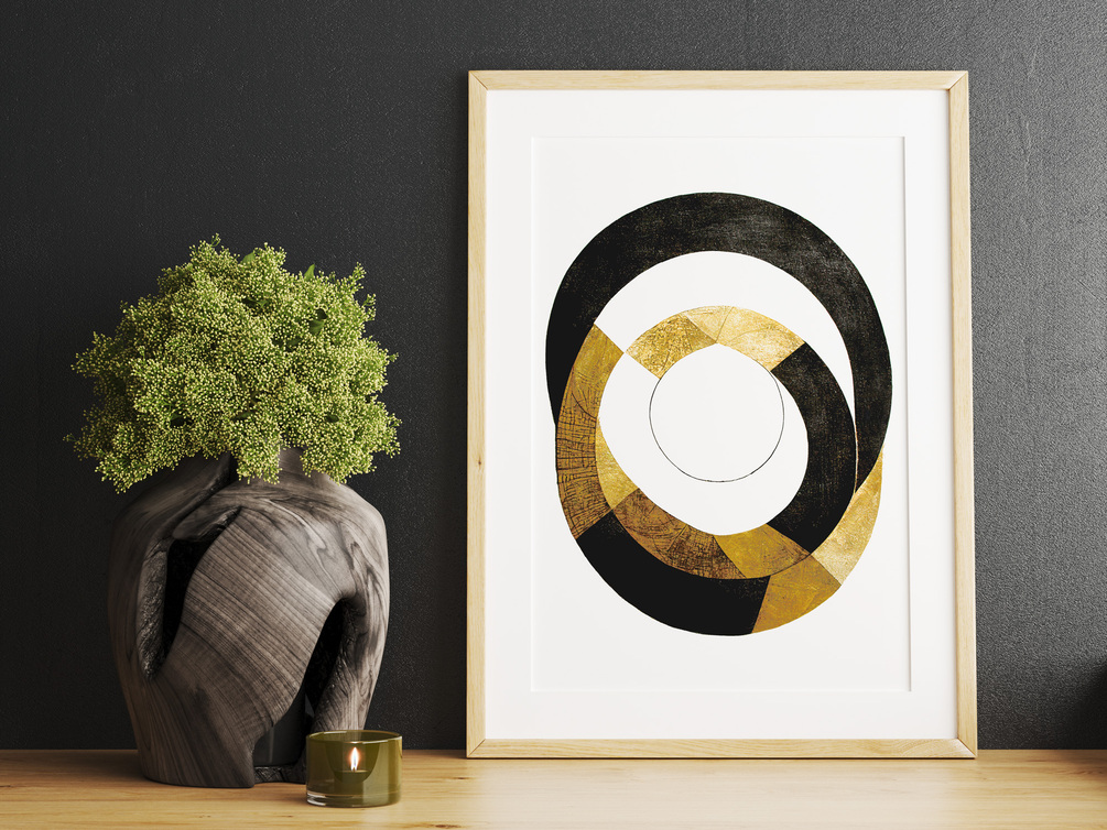 Black & Gold Wall Art / Abstract Modern Decor Wall Art Printable Poster