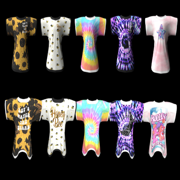 FREE Retexture for Polycrow Oversized Tee Asset