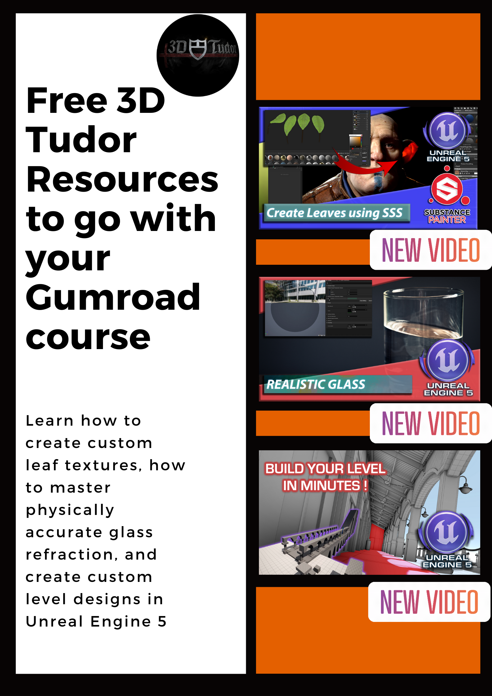 🙌 Free Unreal Engine 5 Short Courses & Downloads 😃 - 3D Tudor