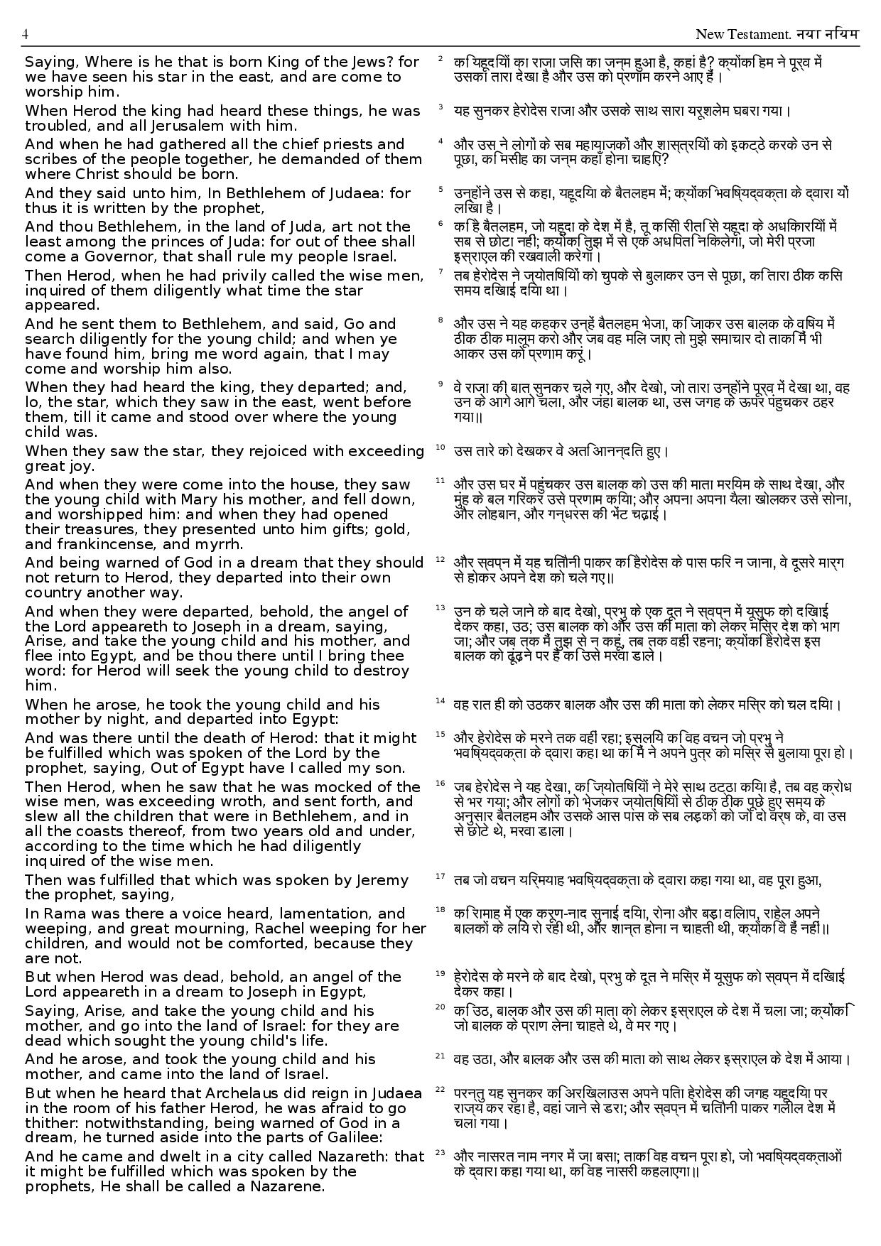 [PDF] New Testament English Hindi parallel text