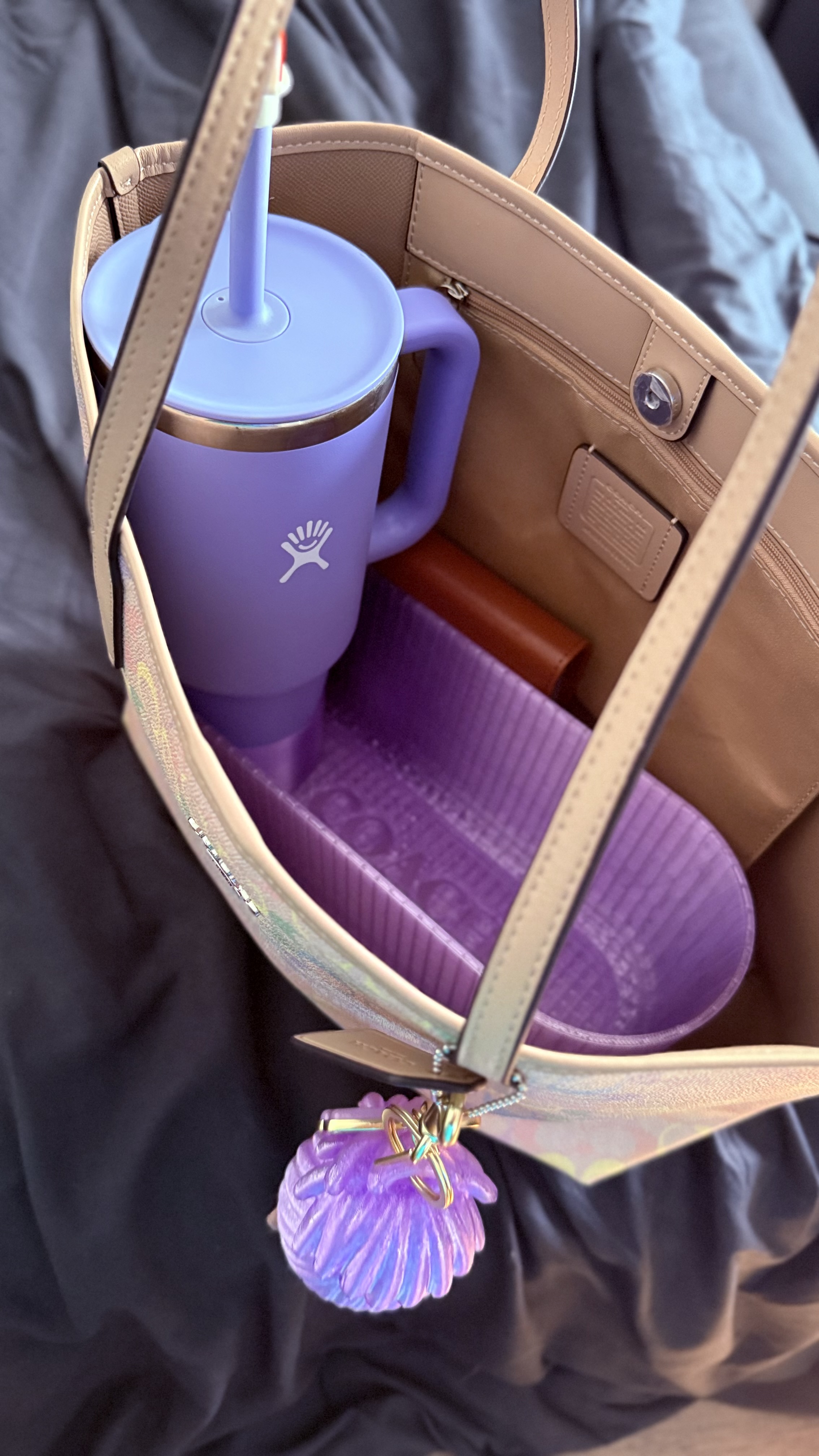 Cupholder Caddy inside a Coach City Tote