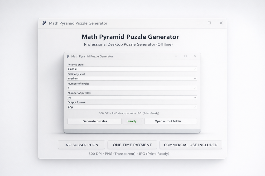 Math Pyramid Puzzle Generator – Professional KDP Interior Tool