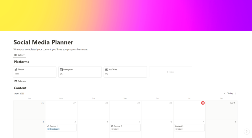 Social Media Planner