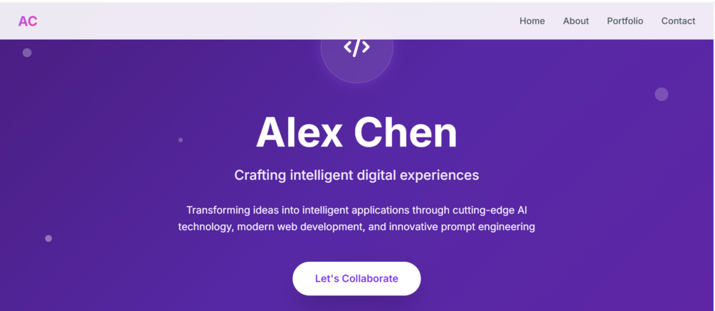 One Page Ai Portfolio Templates For Freelancers Prompt Engineers