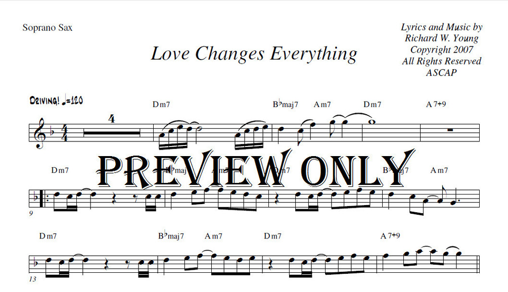Love Changes Everything sheet music and soundtrack
